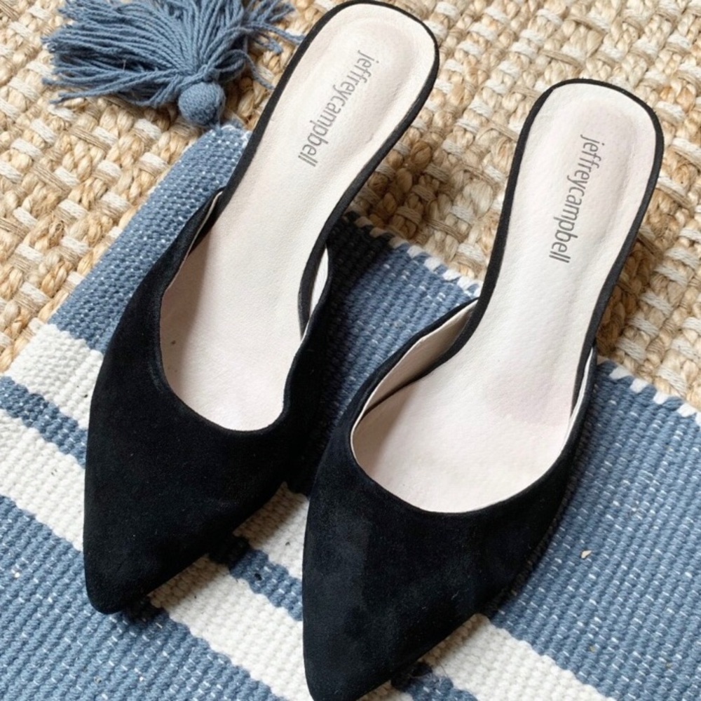 Black suede kitten heels Jeffery Campbell